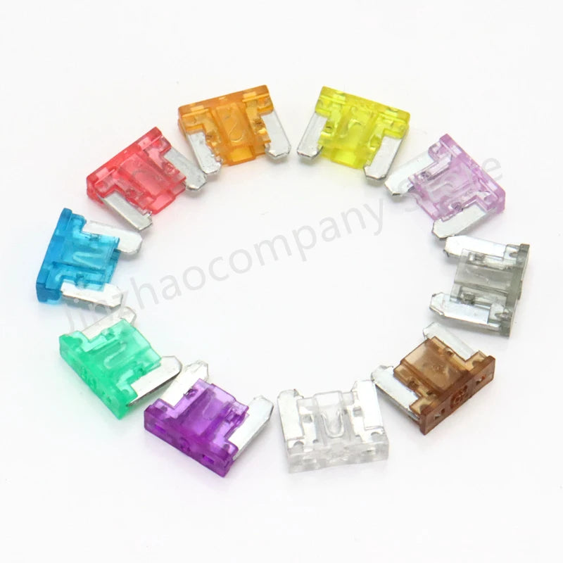 100/50pcs Car Truck Micro Blade Fuses 2A 3A 5A 7.5A 10A 15A 20A 25A 30A 35A AMP Plastic Box Assortment with Clip