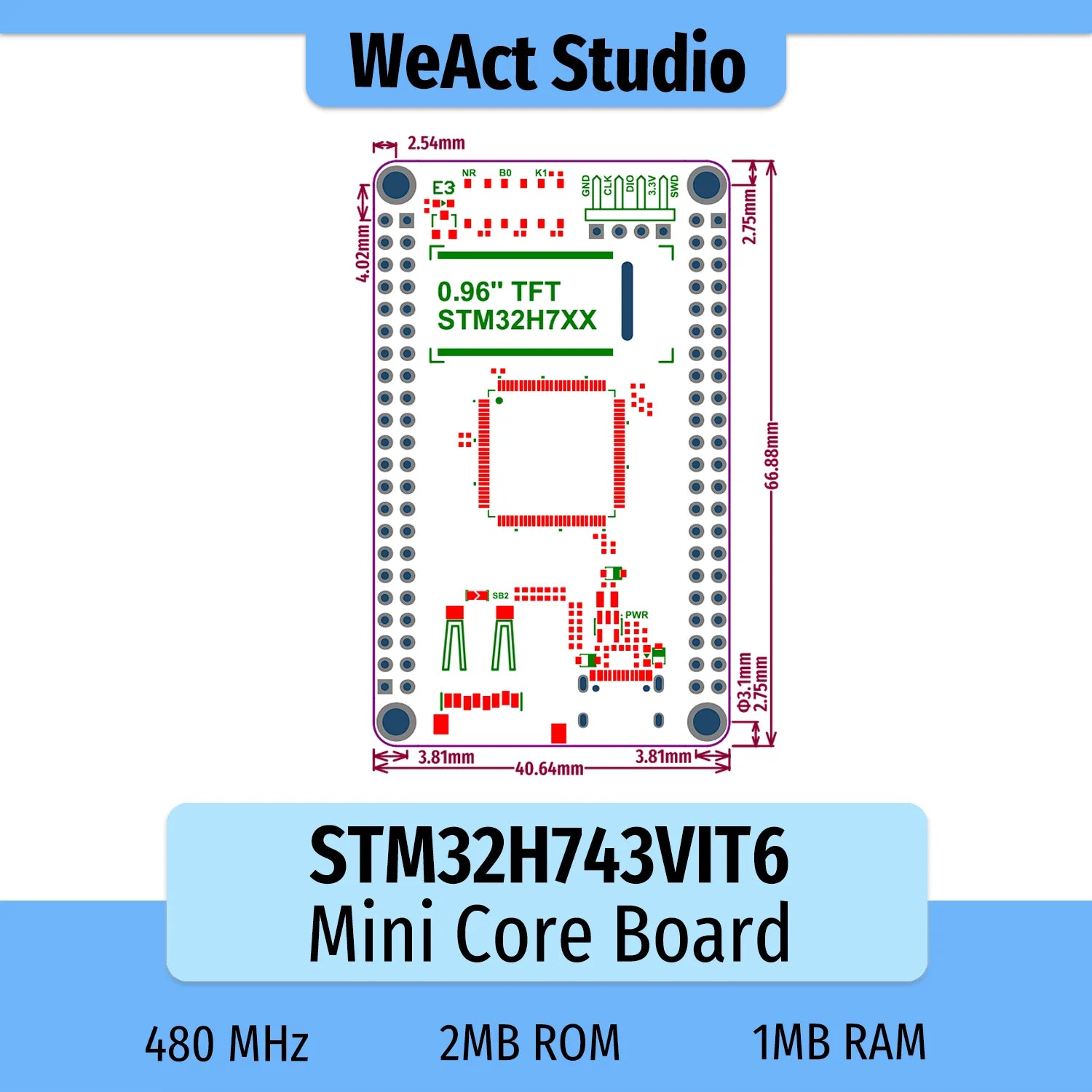 STM32H743VIT6 STM32H743VI STM32H743 STM32H7 ARM STM32 Minimum System Development Board Demo Board Core Board