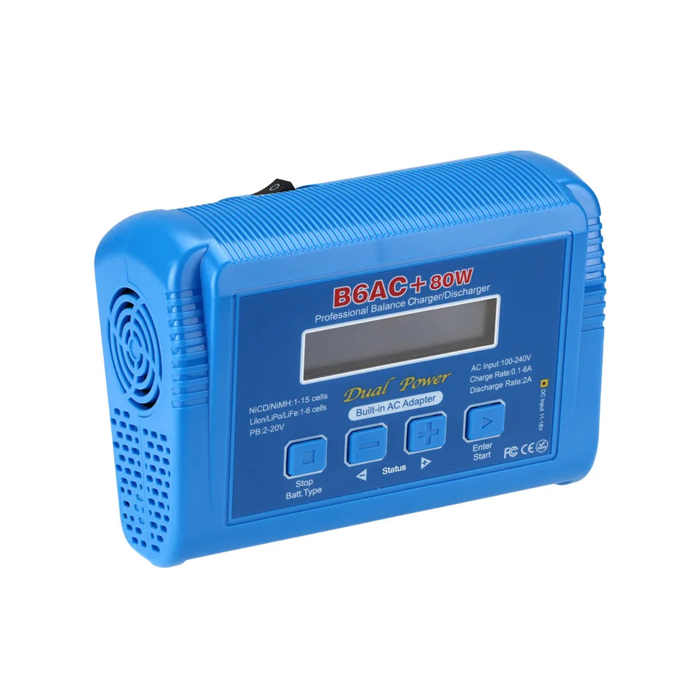 HTRC IMAX B6 AC 80W 6A Digital LCD Balance Charger for Lipo LiFe NiMh NiCd RC Drone Car Battery
