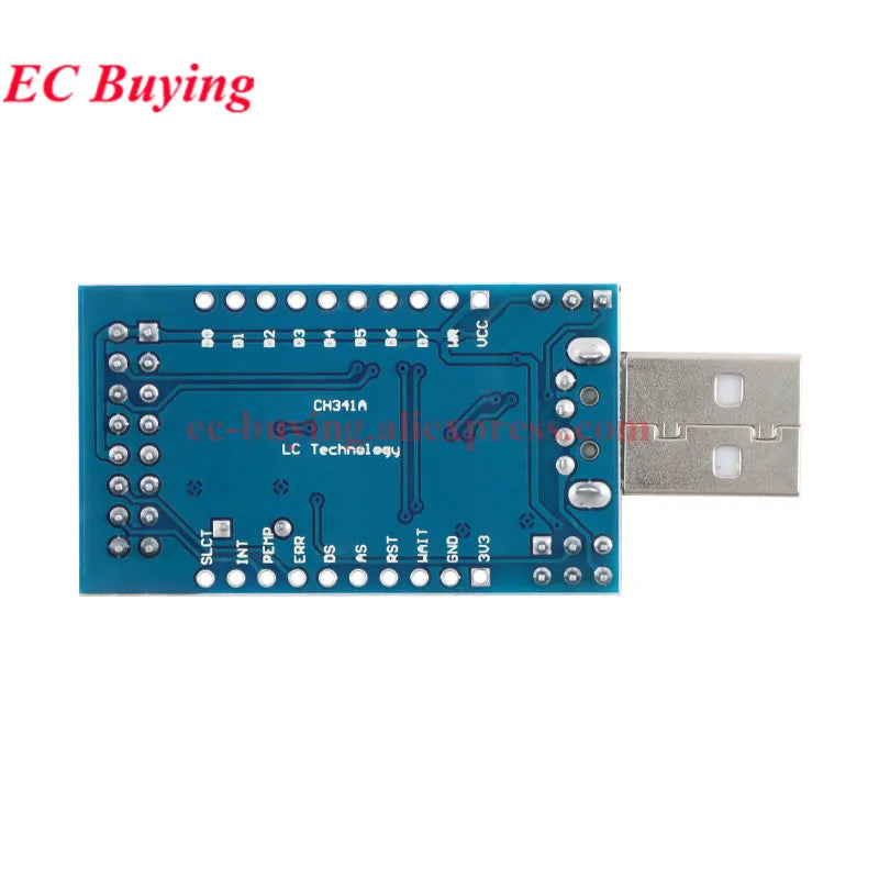 CH341A Programmer USB to SPI I2C IIC UART TTL ISP Serial Adapter Module EPP/MEM Converter Brush Debugging RS232 RS485 CH341T