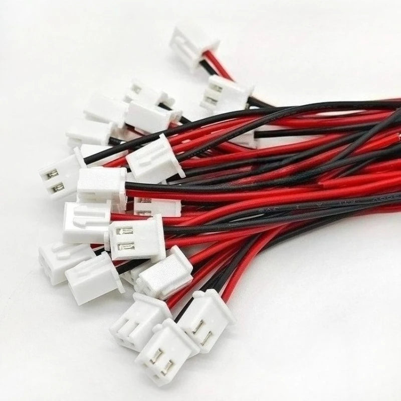 30PCS Small Mini MX1.25mm SH1.0mm ZH1.5mm PH2.0mm XH 2.54mm VH3.69mm 2Pin Male Female Plug Jack Connector Cable Wire Length10CM