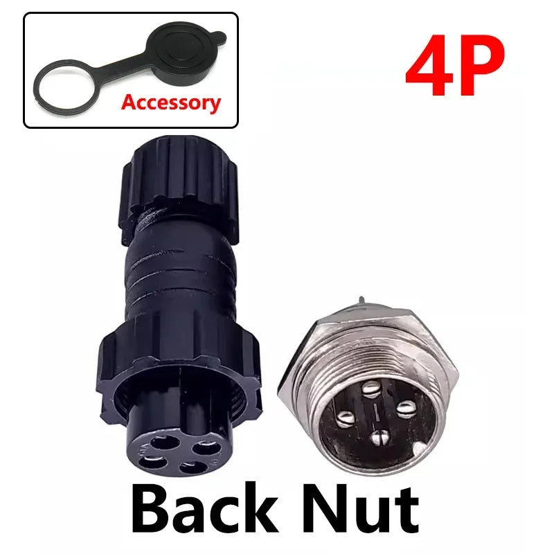 5/20Sets Aviation Connector GX16 M16 QL16, Waterproof Male/Female Plug & Socket with 2/3/4/5/6/7/8/9/10 Pins for Sensor Joint