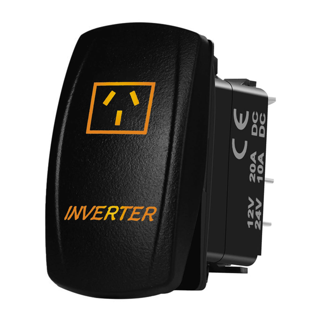 Marine Boat Rocker Switch 12/24V Orange Backlit Anchor Beacon Up Down Button ON OFF/ON OFF ON Momentary Toggle Switch Waterproof