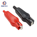 2PCS 20A Alligator Clips Double-end USB Charging Battery Crocodile Clips for Electrical Jumper Wire Test Clip Red Black