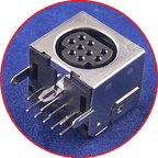 10 Pcs Connnector Mini Din 3 4 5 6 7 8 9 Pin Female Circular Receptacle Power Sockets MD-SM Shield Right Angle Through Holes PCB