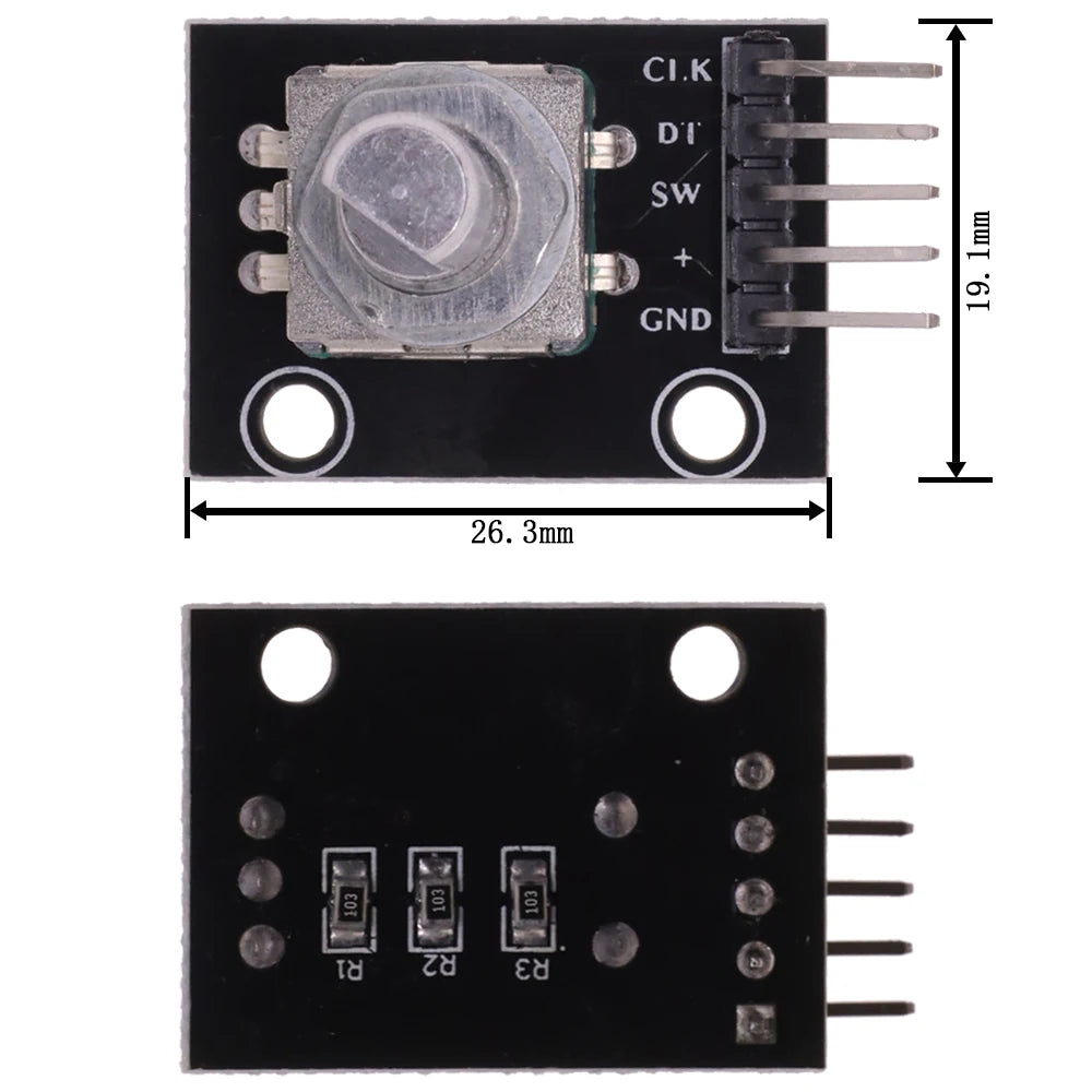 10pcs/lot 360 Degrees Rotary Encoder Module Brick Sensor Switch Development KY-040
