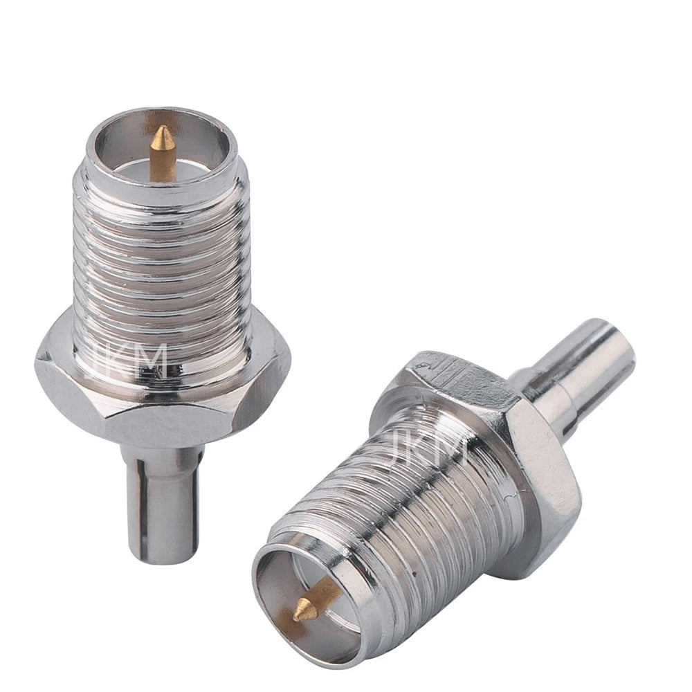 1PCS RF Coaxial Adapter SMA To TS9 CRC9 Coax Jack Connector RP SMA Female Jack To TS9 CRC9 Male Plug Silver Gold