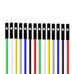 10Pcs 2.54mm Male to Female Dupont Cable Jumper Wires 26AWG for Arduino Breadboard DIY Electronic 1Pin Connector Kit