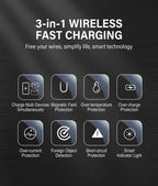 3in1 Qi2.2 25W Fast Wireless Charging Station 45W PD Plug For iPhone 17 16 Pro Max Plus Apple Watch Ultra SE 3 11 10 AirPods