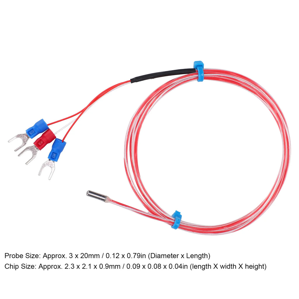 Temperature Sensor Thermistor Waterproof Probe 3 X 20mm Temperature Sensor Probe 50 To +300℃ PT100 Temperature Sensor