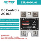 High-voltage Single-phase Solid State Relay Input 4-32VDC to Output 90-480VAC DC to AC SSR 10/25/40A Module Relay