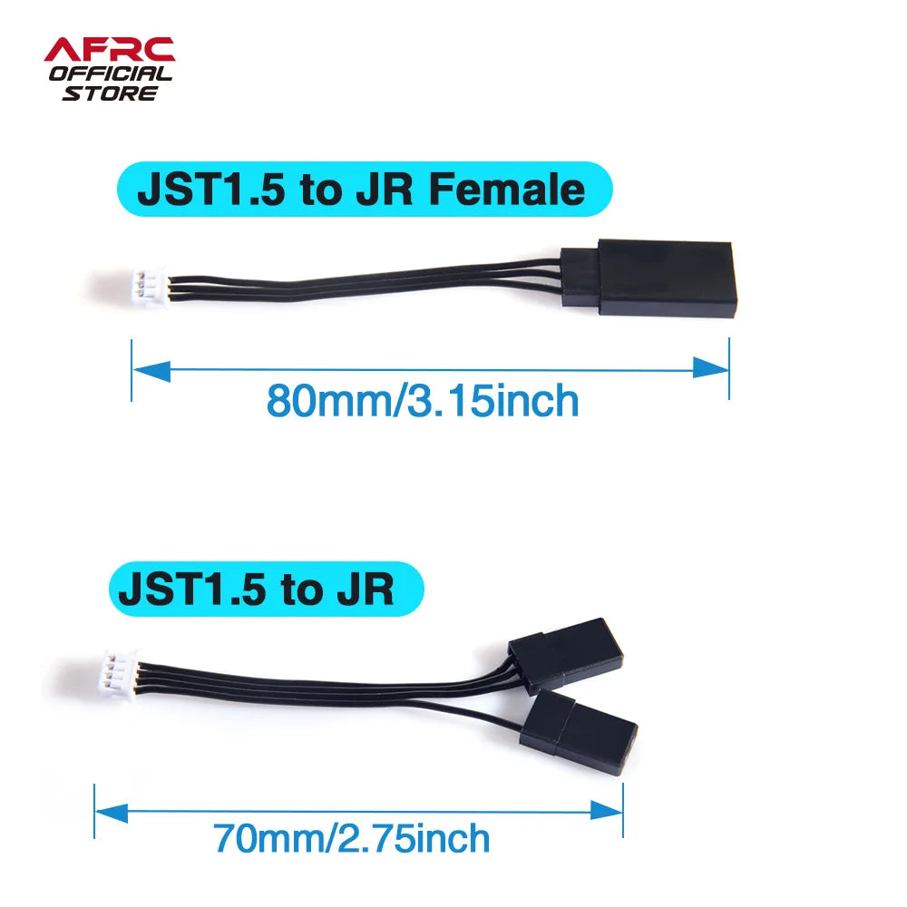 AFRC S1001 JST(ZH)1.5mm to JR Plug Cable Connector Various RC Adapter Cables JST1.0 1.5 JR Futaba for RC DIY Assembly Upgrading