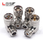 1/2/4/10pcs RF connector UHF-JKW UHF N-S male and female UHF/N-KJ M female elbow 90 degree SL16/SO239 right angle RF adapter L
