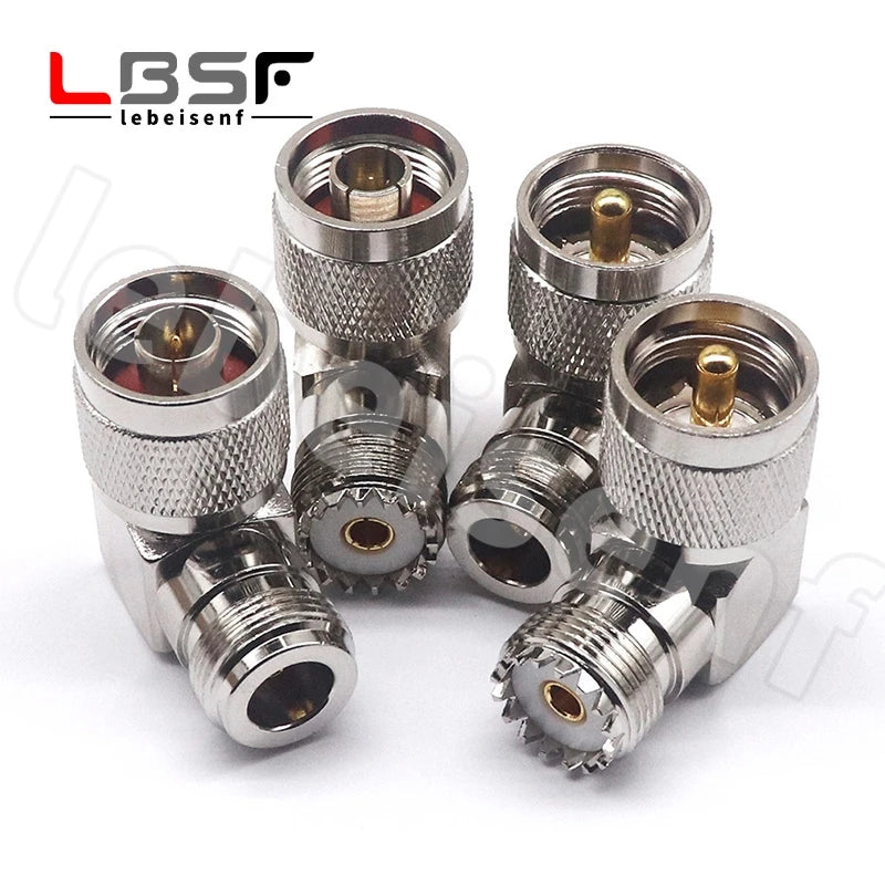1/2/4/10pcs RF connector UHF-JKW UHF N-S male and female UHF/N-KJ M female elbow 90 degree SL16/SO239 right angle RF adapter L