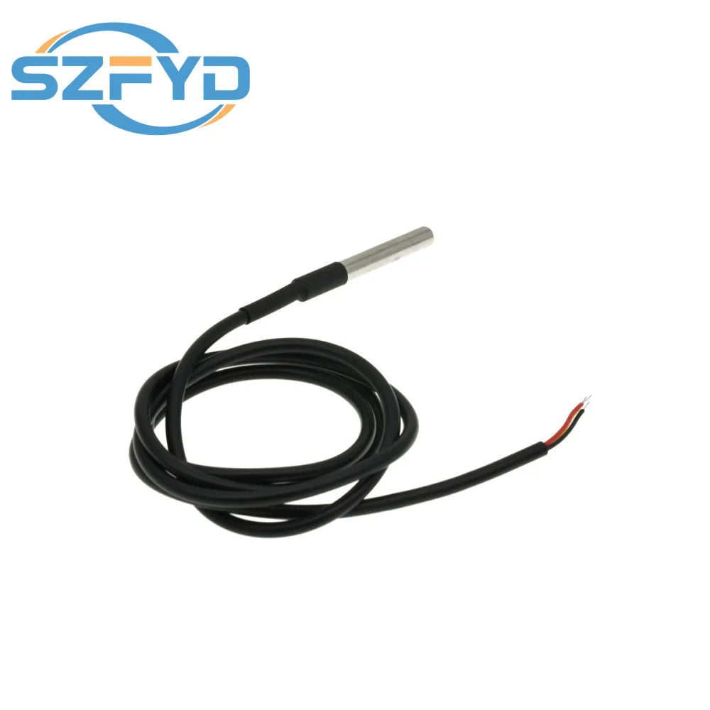 DS18B20 Temperature Sensor Module Kit Waterproof 100CM Digital Sensor Cable Stainless Steel Probe Terminal Adapter For Arduino