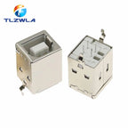 10Pcs Square USB Socket USB B Type Female 180 Degree PCB Welding Parent Connector For Printer Data
