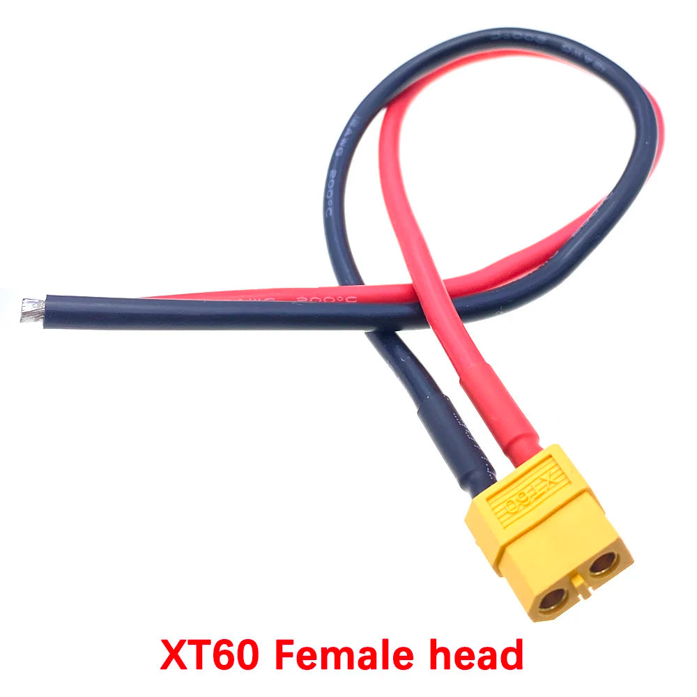 10CM-1M XT60 H Plug with Cable Connector Male/Female Sheath Cover 12AWG Silicon Wire for Model Aircraft Electric