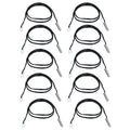 10Pcs Temperature Sensor Probe NTC Thermistor Temp Transducer 5x25mm Cylindrical Head 500mm10K B3435