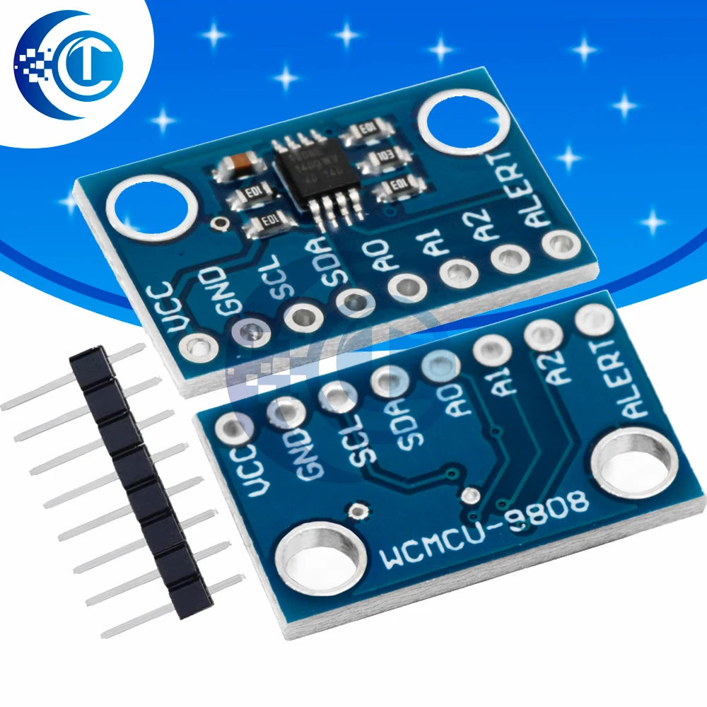 MCP9808 High Accuracy Temperature Module: 2.7V-5V I2C/IIC Breakout Board for Arduino & DIY Projects