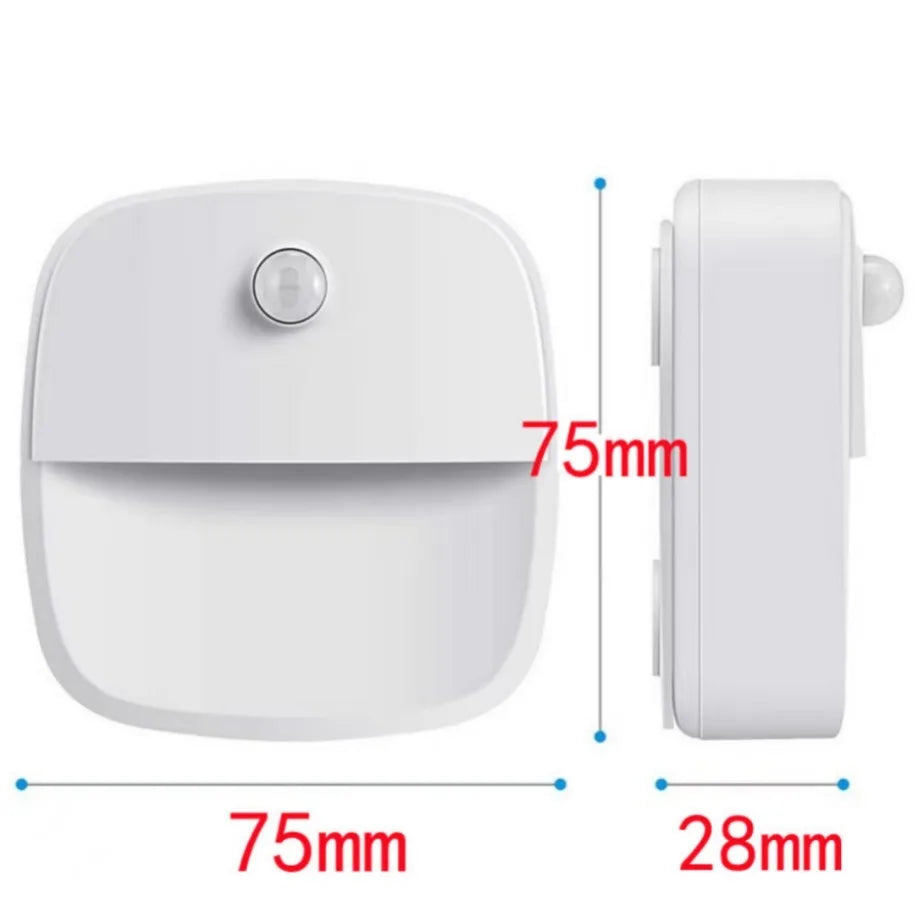 ZQQBYY LED Night Light Motion Sensor Wireless Lights AAA Battery Powered Bedroom Wall Staircase Closet Aisle Body Induction Lamp