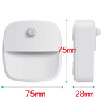 ZQQBYY LED Night Light Motion Sensor Wireless Lights AAA Battery Powered Bedroom Wall Staircase Closet Aisle Body Induction Lamp