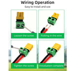 XT30/XT60 Solderless Connector Male/Female To 2Pin Screw Terminal Adapter Quick Portable XT60 Bullet Connector Power Plugs