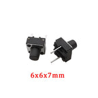 20/50/100 Pcs Micro Tactile Switch Momentary Tact DIP Switch 2 Pin 6 X 6 mm Micro Touch Push Button Switch High 5 mm 6 mm 7 mm 8