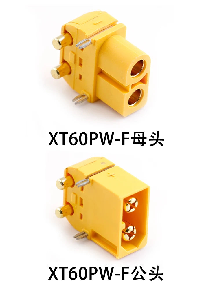 Amass XT30 XT60 XT90M/F Connector High Current Male/Female Lithium Battery Charging Gold Plated Plug