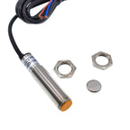 SJM12-10D1 Metal Hall Sensor Plastic Magnetic Proximity Switch M12 NPN DC 6-36V Normally Open 200mA DC 2 Wire NO 10mm