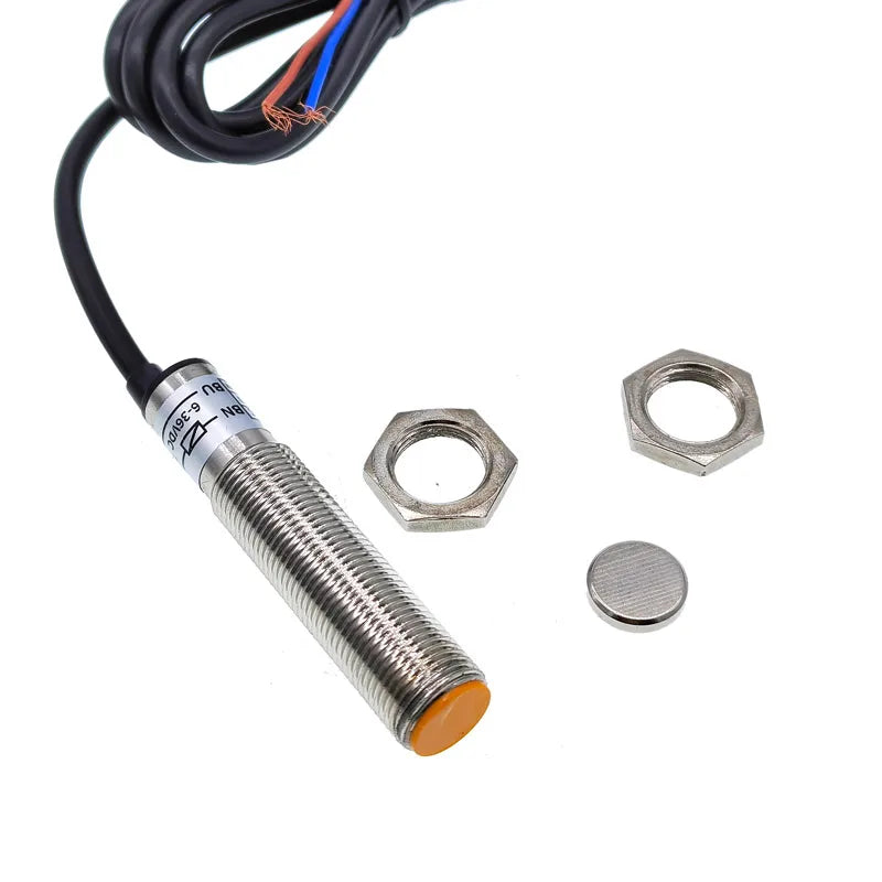 SJM12-10D1 Metal Hall Sensor Plastic Magnetic Proximity Switch M12 NPN DC 6-36V Normally Open 200mA DC 2 Wire NO 10mm