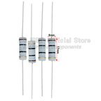 100pcs 3W Carbon Film Resistors 5% Tolerance Oxide Film Resistors 3W 1 47 100 220 470 Ohms 1K 4.7K 10K 47K 100k 200k 470k 1M Ohm