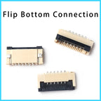 10pcs FPC FFC socket Connector 0.5mm 1mm Pitch Flat Cable Flip bottom connection 4/5/6/8/10/12/14/16/20/22/24/30/34/40/50P