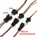 1-10 pairs 2/3/4 Pin SM JST Plug Male and Female Wire Connector for Led Strip RGB 5050 3528 WS2801 APA02 WS2815 WS2813