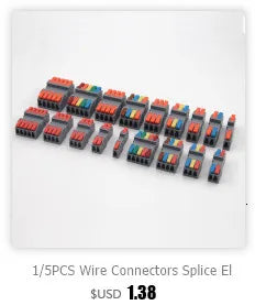 1PC Wire Connector Electric Cable Led Conectors Fast Terminals Blocks Docking Butt Household Electrician Tools For 4mm² 6mm²