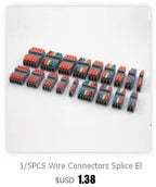 1/5PCS Wire Connector Electrical Cable Led Connectors Mini Terminals Blocks Quick Wiring Push-in Docking Butt Electrician Tools