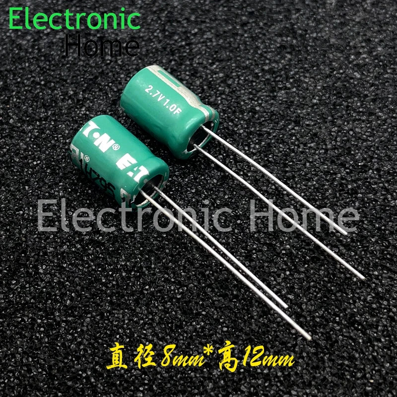 20PCS/LOT Supercapacitors ETN 2.7V 1.0F 2.7V1.0F 1F Farad Capacitor 105 8x12MM