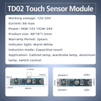 DC12V 24V New Lead-free Sensing Module 8A Pir Motion/ IR Hand Wave/Touch Sensor Module for LED Cabinet Light