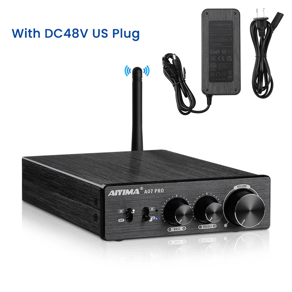 AIYIMA TPA3255 Bluetooth Power Amplifier A07 PRO Audio Amplifier 2.0 Stereo Speaker Amplifiers HiFi Amplificador Amp 300Wx2