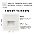 PIR Motion Detector Light Sensor LED Lights AC 110V-220V Recessed Staircase Bedroom Wall Lamp LED Night Light