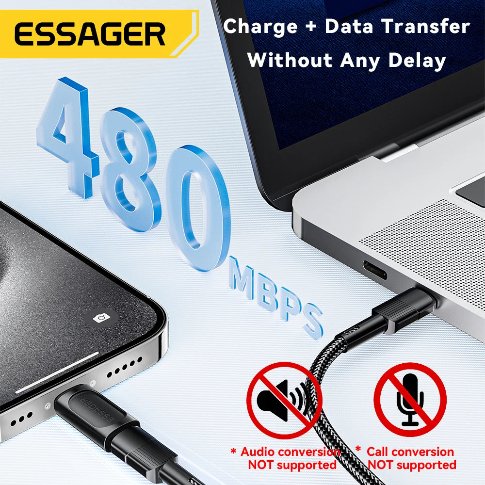 Essager USB C To Lightning Adapter PD 20W Fast Charging OTG USB Type C To Lighting For iPhone 15 14 11 XR Pro Max IOS Converter