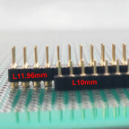 10pcs 2.54mm  L7.43mm Round Female Header Socket Single Row RA 1x40Pin Horizontal SMT Gold Round Hole Socket 0.1" Hole Male Pin