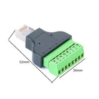 Rj45 to Screw Terminal Block 8P Connector Ethernet Rj45 Male Female to 8 Pin Screw Terminal Network Adapter Cable For CCTV DVR