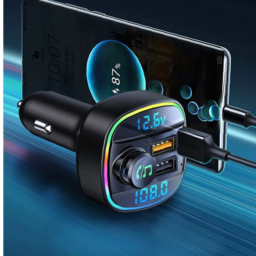 Bluetooth Handsfree FM Transmitter Car Radio Modulator MP3 Player With 22.5W USB Super Quick Charge Adapter for Car