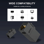 ZoeRax 24PCS Keystone Jack Rj45 Coupler Inline Coupler for Cat7/CAT6A/CAT6/CAT5E Female to Female Insert Coupler