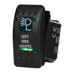 12V/24V Marine Rocker Switch Green LED SPST ON-OFF & DPDT ON-OFF-ON Momentary Toggle for 4x4 Off-Road RZR ATV ARB Carling Style