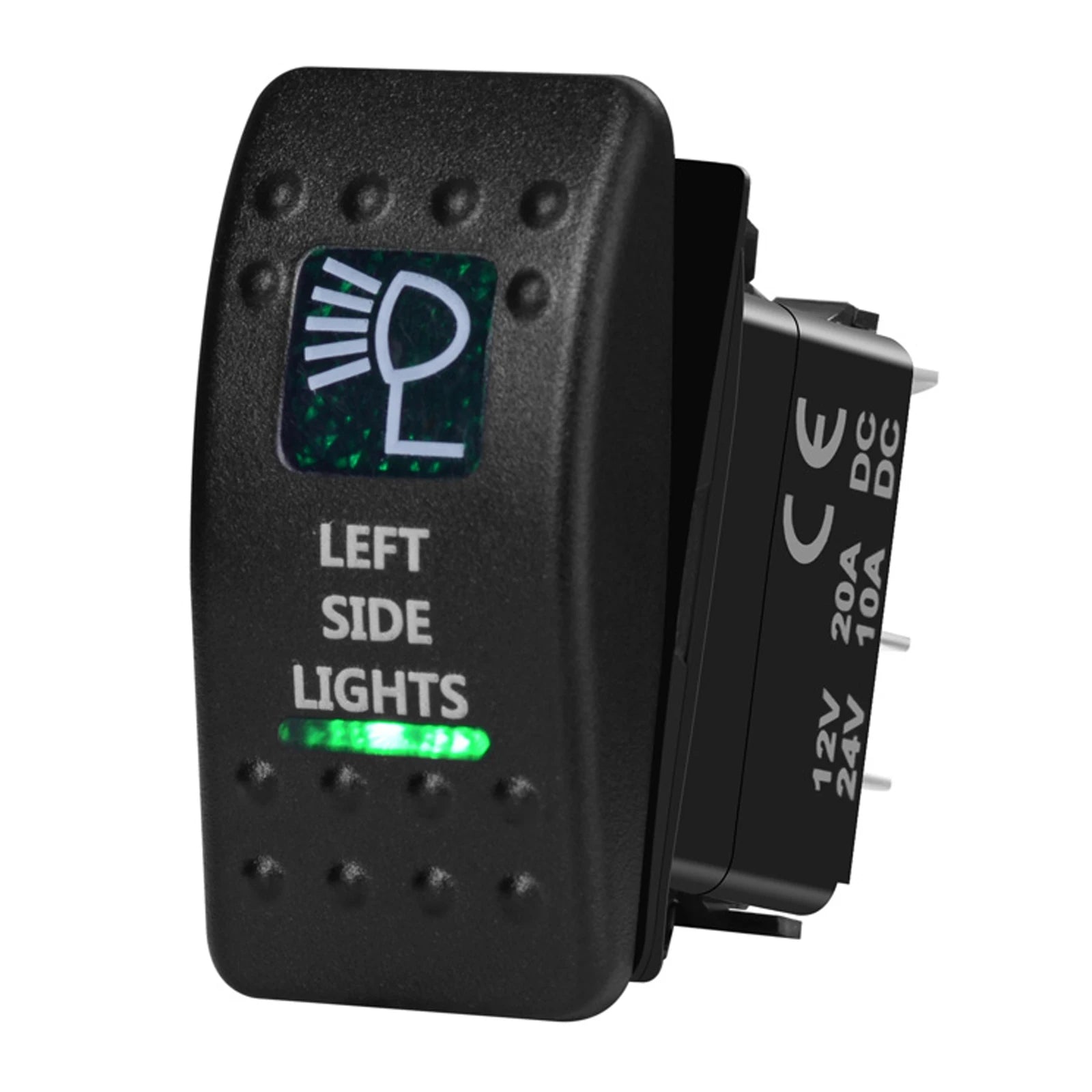 12V/24V Marine Rocker Switch Green LED SPST ON-OFF & DPDT ON-OFF-ON Momentary Toggle for 4x4 Off-Road RZR ATV ARB Carling Style