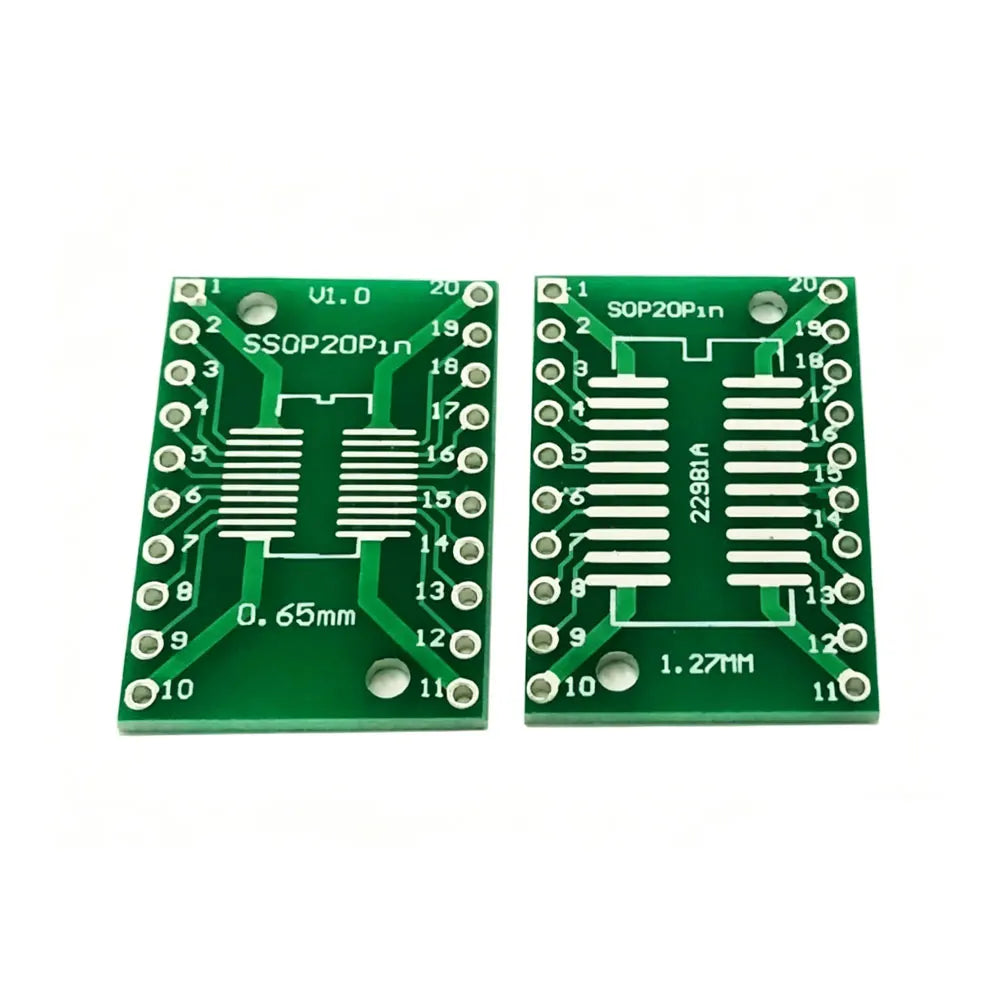 10pcs SOP to DIP patch adapter board SOP8 SOT23 10 SOP16 SOP20 24 SOP28 TSSOP TQFP QFN IC test board PCB double-sided printing