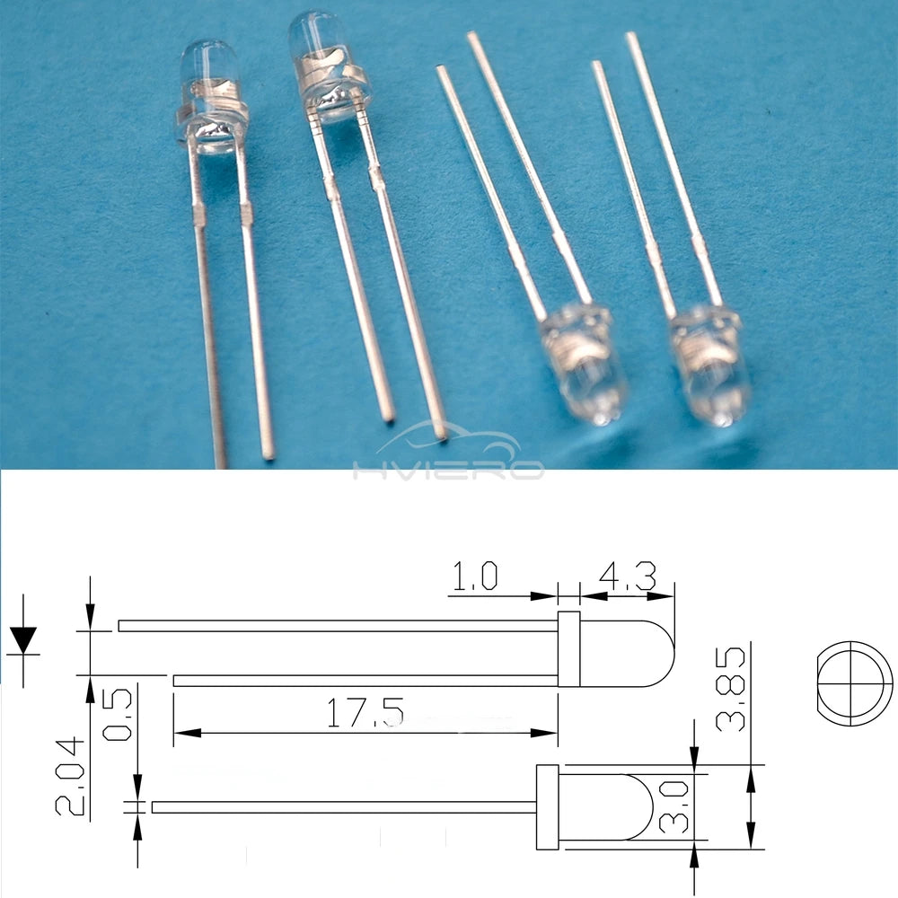 100/1000Pcs F3 3mm Round LED Assortment Kit Ultra Super Bright Light Emitting Diodes Bulb Lamp Red Green Blue Water Clear Diode