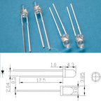100/1000Pcs F3 3mm Round LED Assortment Kit Ultra Super Bright Light Emitting Diodes Bulb Lamp Red Green Blue Water Clear Diode