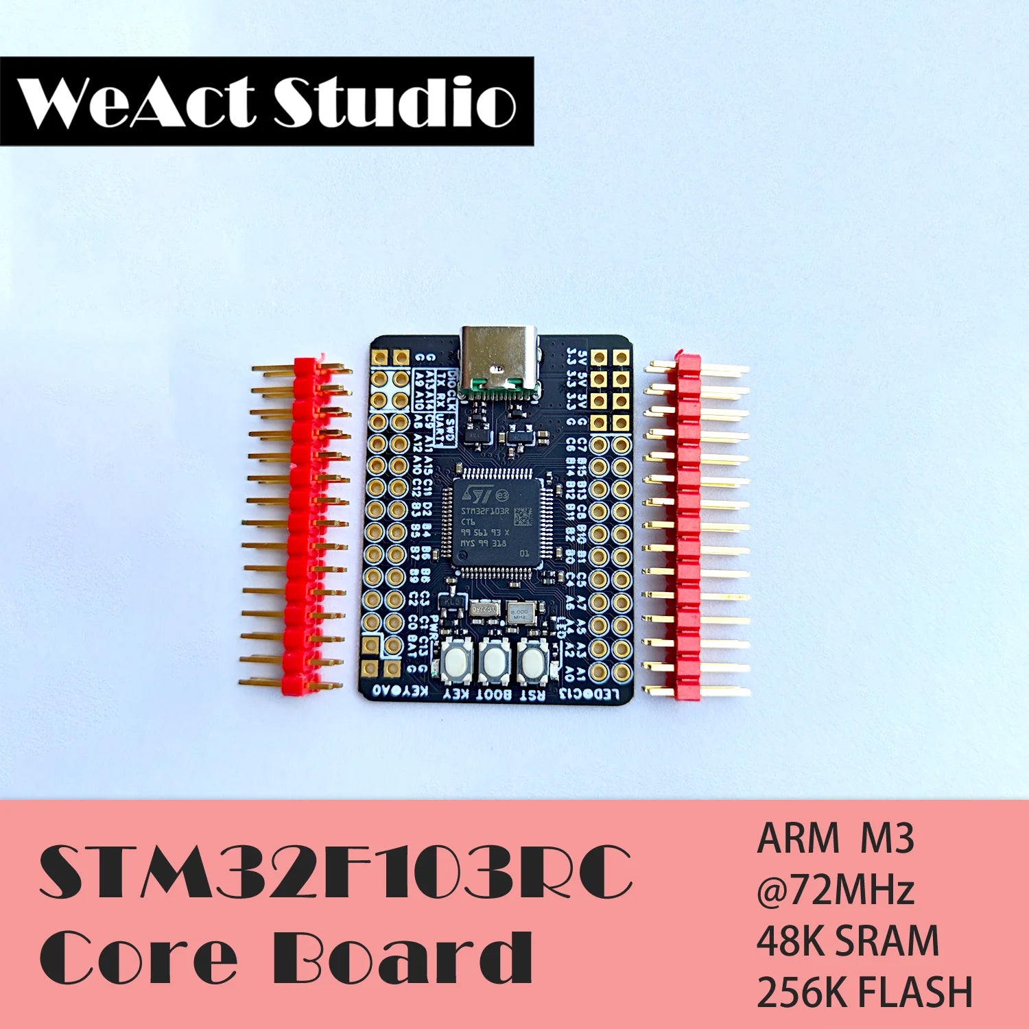 WeAct STM32F103RCT6 ARM STM32 Development Board Small System Board STM32 F103RCT6 STM32F103 STM32F1 Development Board